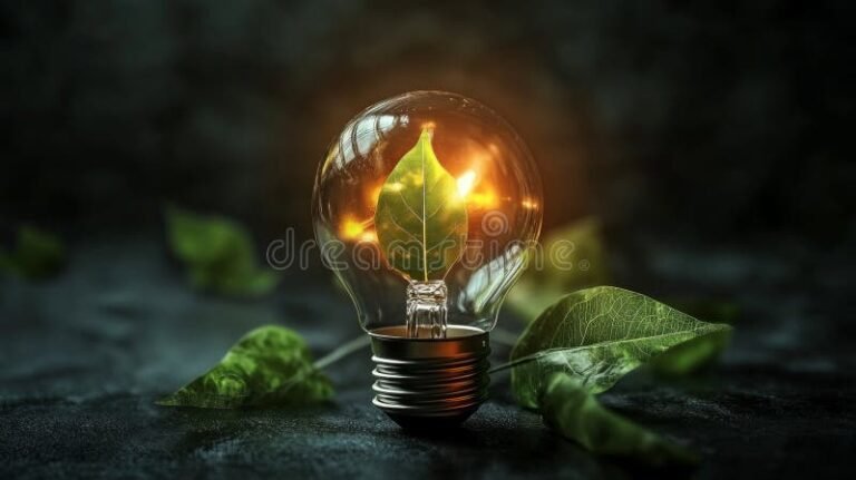 Por Qué Se Celebra El Día Mundial Del Ahorro De Energía 33 bombilla ecologica con hojas verdes