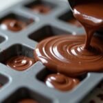 Cómo hacer caramelo de chocolate para empapar postres fácilmente caramelo-de-chocolate-vertiendose-en-postre