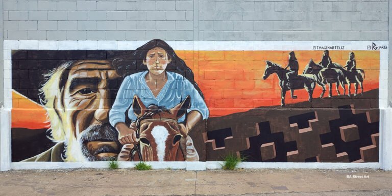 escultura martin fierro en campo argentino