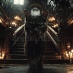 De qué trata el cuento "El Gato Negro" de Edgar Allan Poe gato-negro-en-ambiente-tenebroso-y-oscuro