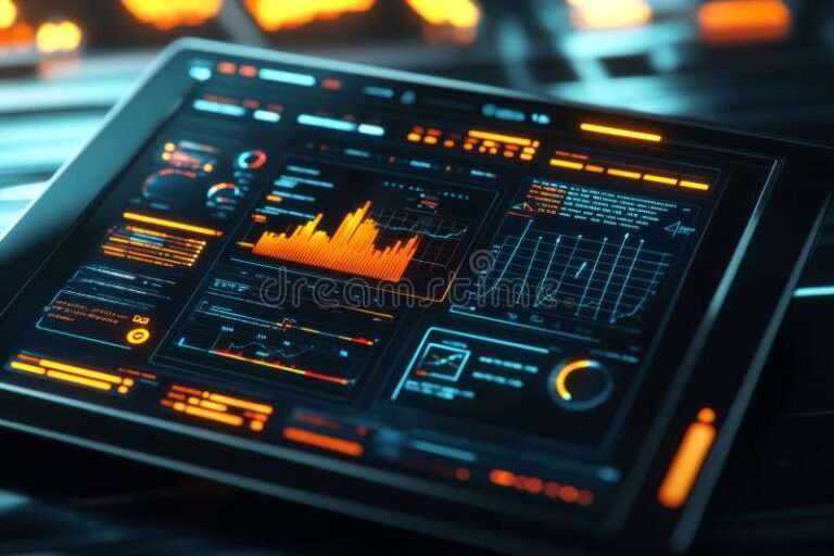 interfaz moderna de home banking en computadora