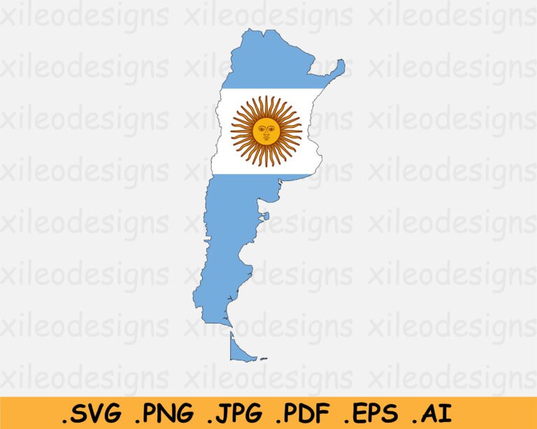 mapa de argentina con iconos de compra online