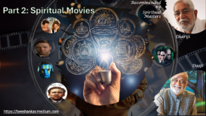 pantalla de cine con pelicula de drama espiritual