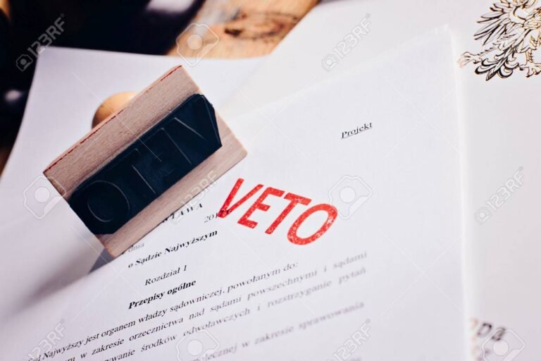 Qué es el veto de una ley y cómo funciona en Argentina 15 sello de veto presidencial en documento oficial
